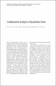 Collaborative Analysis of Qualitative Data